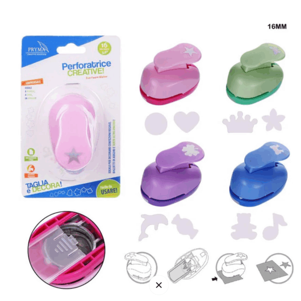 Pryma - Perforatrice fogli creative 16mm